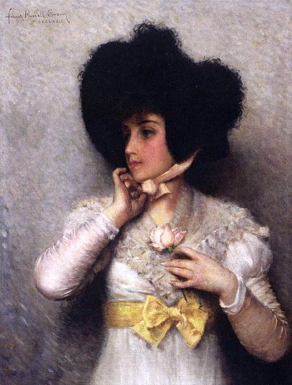 Abbott Fuller Graves Lady with a Pink Rose oil painting picture
